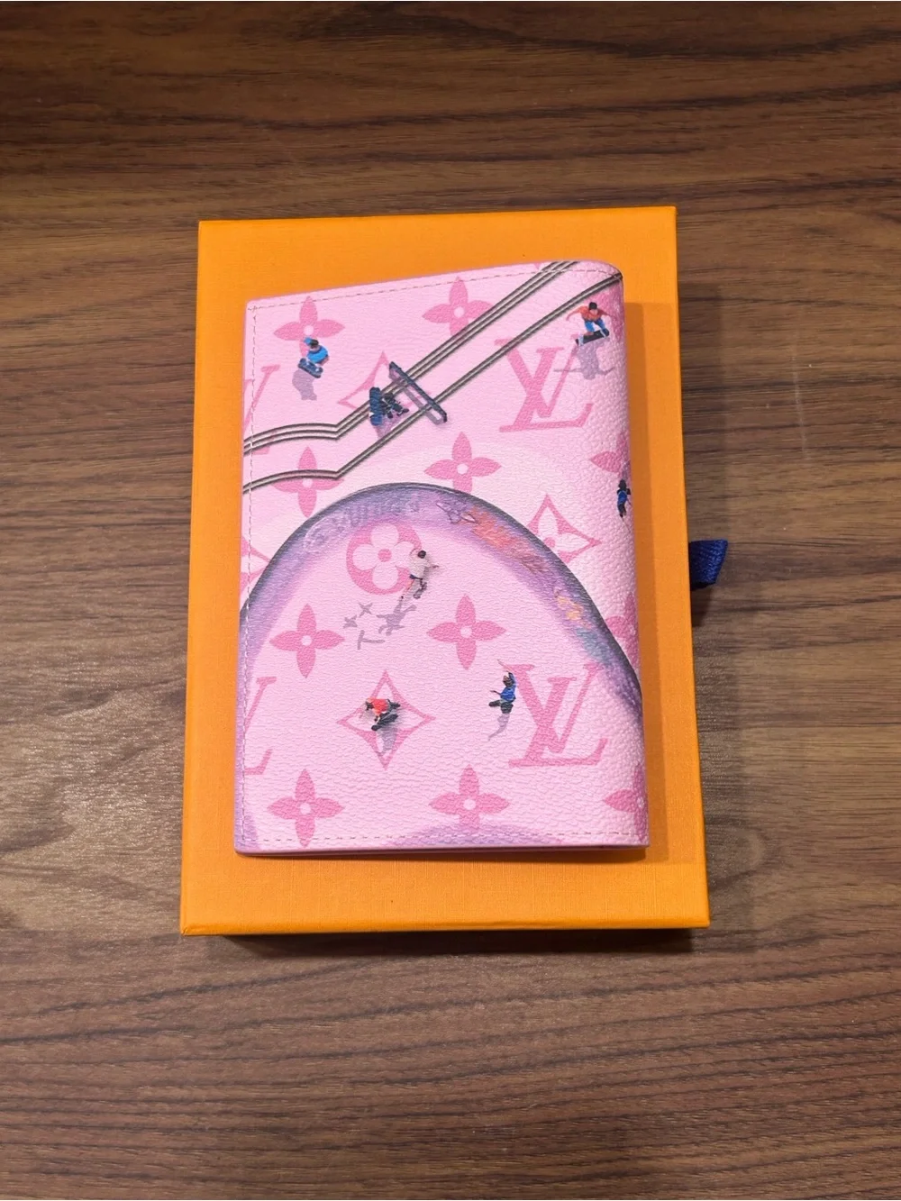 Louis Vuitton Skateboard Pink Passport Holder